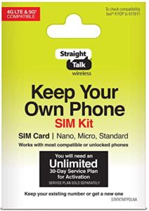 keep your own phone cdma sim card kit (kyop) for straight talk, verizon compatible