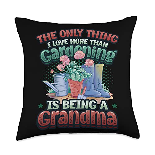 Gardener Grandma Gifts Hobby Gardener Lover Women Gardening Grandma Throw Pillow, 18x18, Multicolor