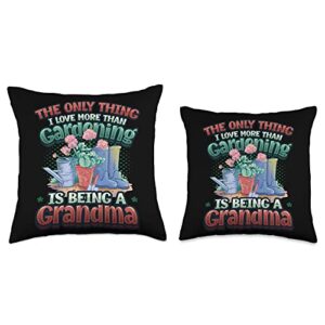 Gardener Grandma Gifts Hobby Gardener Lover Women Gardening Grandma Throw Pillow, 18x18, Multicolor