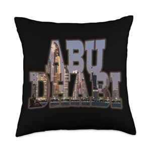 Abu Dhabi, United Arab Emirates UAE Souvenirs, United Arab Emirates Souvenir I Love ABU DHABI Throw Pillow, 18x18, Multicolor