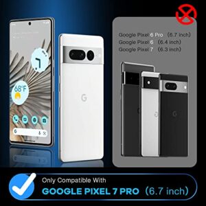 [3-Pack] FANGTIAN 3D Curved for Pixel 7 Pro Screen Protector Tempered Glass, 9H Glass for Google Pixel 7 Pro 6.7Inch -[Fingerprint Unlock][Alignment Tool]