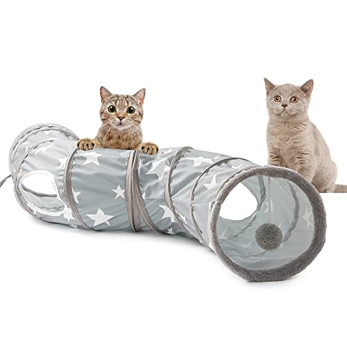 Kitty Cat Tunnel Rabbit Hideout Tunnels and Tubes Bunny Toys for Guinea Pig Ferret Accessories Hideway Hides Tunnel