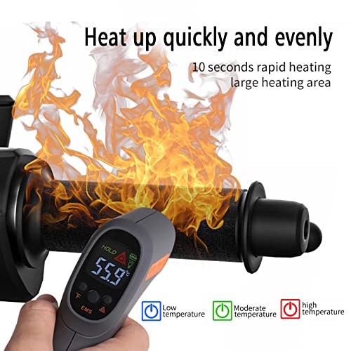 Motorcycle Heated Grips Cover USB Waterproof & Dustproof Temperature Adjustable Handlebar Grip, Winter Electric Heated Handlebar Cover Motorcycle Handlebar Warmer with Switch