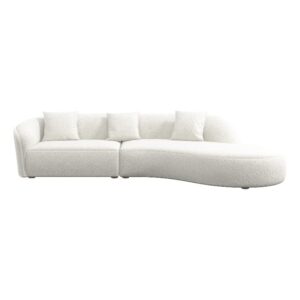 ashcroft furniture co galler mid century modern luxury japandi style boucle fabric couch in cream