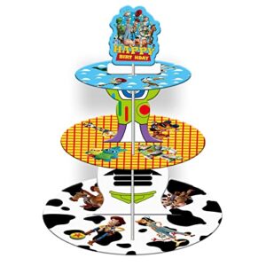 gkszajo cartoon story cupcake stand-toy theme birthday decoration baby shower party supplies 3 tier cardboard