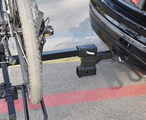 TOPTOW Trailer Dual Hitch Extender Adapter with 2 & 4-inch Riser/Drop, 2" Receiver, 2-inch Solid Shank, 10000lbs Capacity…