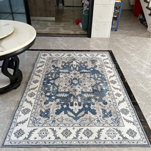 5X7 Persian Distressed Small Entryway Rug Doormat Bohemian Non-Slip Washable Low-Pile Floor Carpet for Indoor Front Entrance Kitchen Bathroom