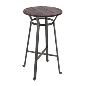 hera's palace 41.33" round bar table, high pub table with metal frame, sturdy & durable, modern bar height cocktail table for dining room, living room, bistro, easy assembly