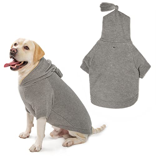 Furryilla Dog Hoodies Dog Sweaters for Small Medium Large Dogs with Leash Hole, Small Medium Large Big Dog Christmas Warm Easy on Sweater Coats Hooded Sweatshirt Fleece Dog Hoodies