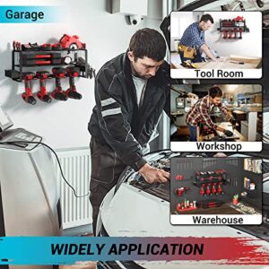 HYSEYY Power Tool Organizer Heavy Duty Garage Organization and Storage for Handheld & Power Tools | Drill Holder Wall Mount | Tool Holder Wall Mount for Garage, Workshop