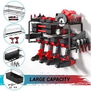 HYSEYY Power Tool Organizer Heavy Duty Garage Organization and Storage for Handheld & Power Tools | Drill Holder Wall Mount | Tool Holder Wall Mount for Garage, Workshop