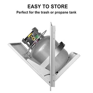 Karpevta Built-in Trash Drawer W20''XD20.9''XH27''Propane Drawer and Adjustable Garbage Ring Roll-Out Trash/Propane Tank Drawer Storage Trash Bins/Propane Tank for BBQ Island Patio Grill Station