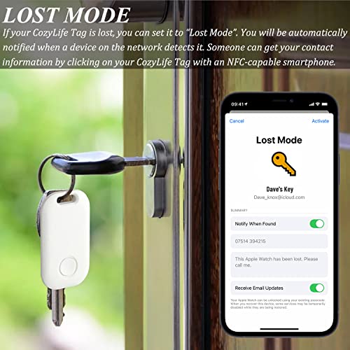 1PCS Smart Tracker Works with Apple Find My, Super Small Wireless Powerful Item Locator, Remote Keys Finder, Waterproof Tracking Device for Keys, Wallet, Pet, Bag, Backpack, Luggage and More, iOS ONLY