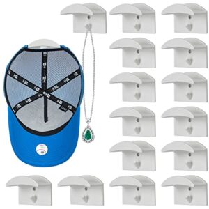 ewuhry 16pcs hat racks for baseball caps - adhesive wall hooks for baseball hats organizer, headband holder for disney mickey ears, cowboy hat hanger wall cap display rack for closet door