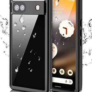 Mangix Google Pixel 6A Waterproof Case, IP68 Waterproof Dustproof Shockproof Case with Built-in Screen Protector, Full Body Rugged Protective Clear Cover for Pixel 6A 5G