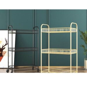 N/A Cart Rack Living Room Storage Rack Bathroom Kitchen Floor Rack with Wheels (Color : B, Size : 76cm*40cm)