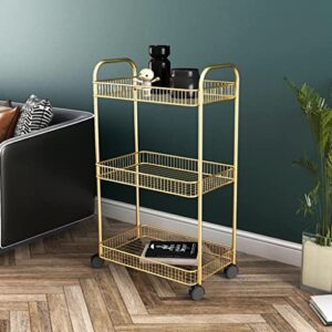 n/a cart rack living room storage rack bathroom kitchen floor rack with wheels (color : b, size : 76cm*40cm)