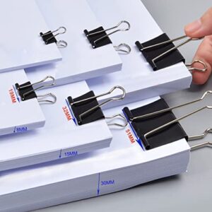 40pcs 0.75 inch Binder Clips Paper Clamps, Paper Binder Clips, Binder Clips Small Size, Small Paper Clips, Office Clips (Small)