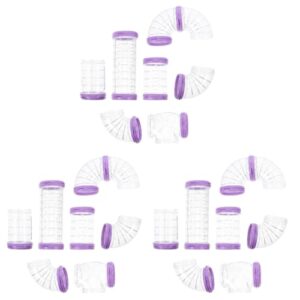 3sets rats maze other connector toy tool fun ferrets purple animals hamster gerbil tube tunnel hideout, hideaway house animals- pet diy transparent sugar plastic exercising