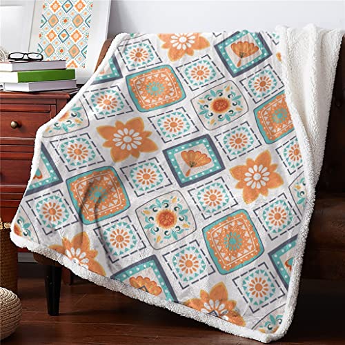 LXXSH Summer Throw Blanket for Living Room Bedroom Decor Modern Printed Blankets for Kids Adults Sofa Comfortable Blanket (Color : A, Size : 125X150CM)