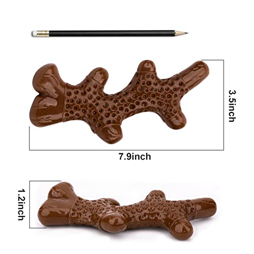 Anhozuo Stick Dog Chew Toy for Aggressive Chewers, Real Bacon Flavor, Indestructible Dog Toys, Tough Dog Chew Toys for Medium and Large Dogs, Perfect Alternative to Real Wood Stick