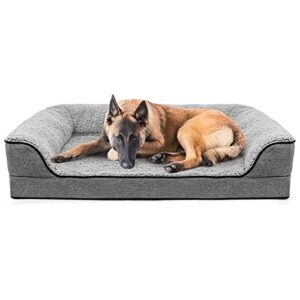 Orthopedic Dog Bed, Bolster Couch for Large Dogs, Dog Bed for Extra Large Dogs, Removable Washable Cover Pet Bed, Foam Nonskid Dog Mat