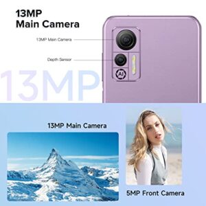 Ulefone Unlocked Smartphone, Note 14 Pro (4+64GB) Android 12 OS, 6.52” Screen Unlocked Cell Phones, 4500mAh Battery, 13MP+5MP Camera, 4G Dual SIM, 3-Card Slots, Ultra-Slim Lightweight Phone- Purple