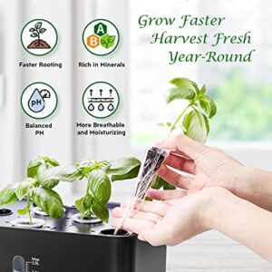 GardenCube 166pcs Hydroponic Pods Kit: Grow Anything Kit with 40 Grow Sponges, 40 Grow Baskets, 40 Grow Domes, 40 Pod Labels, 6 A&B Plant Food - Compatible with Hydroponics Supplies from All Brands