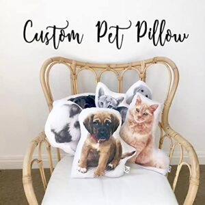 seamaid custom pillows with picture personalized pet pillow custom pillow gift for dog cat lover memorial gifts - 20 inch
