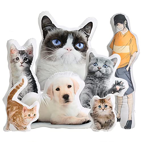 Seamaid Custom Pet Pillow Personalized Dog Cat Photo Pillow Duplex Printing Shaped Pillow Designed Gifts for Father’s Day,12inch