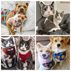 Seamaid Custom Pet Pillow Personalized Dog Cat Photo Pillow Duplex Printing Shaped Pillow Designed Gifts for Father’s Day,12inch