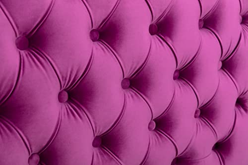 Legend Vansen Modern couches for Living Room Velvet Upholstery Nailhead Trim Sofas, 104'', Violet