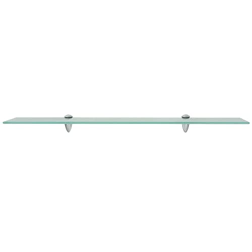 Kagoono 31.5" Glass Floating Shelves Wall Shelves, Stylish Hanging Shelf Wall Mounted Shelf Shower Wall Shelf, Display Shelf Home Decoration Ledge, for Bedroom/Bathroom/Living Room, Clear