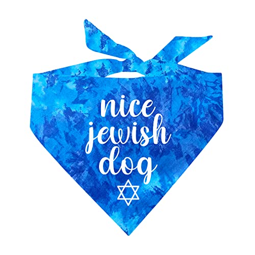 Nice Jewish Dog Dog Bandana (930 Royal Scrunch, One Size)