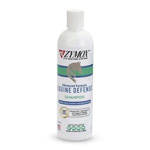 Zymox Equine Defense Advanced Formula Shampoo, 12oz. – Horse Coat Care: Cleans, Refreshes, Hydrates & Nourishes Skin, Mane & Tail