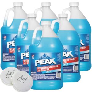 anf brands (6 pack) peak pwn0h3 -20°f windshield washer fluid sponge