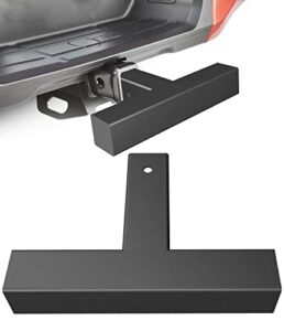 tow hitch steps bar black for 2 inches receivers trailer hitch step heavy-steel towing bumper guards automotive bump step rust free powder coating finish 400lbs maximum load for most cars suvs trucks