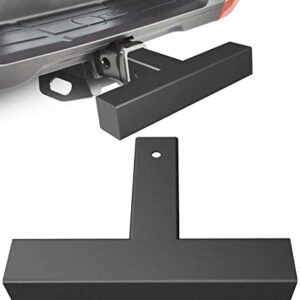 Tow Hitch Steps Bar Black for 2 Inches Receivers Trailer Hitch Step Heavy-Steel Towing Bumper Guards Automotive Bump Step Rust Free Powder Coating Finish 400lbs Maximum Load for Most Cars SUVs Trucks