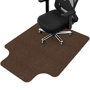 hardwood/tile floor chair mat,rolling chair mat,protects floors,suitable for home,work,game,non-slip not stuck wheel,easy to clean,with lip,coffee(48"x36")