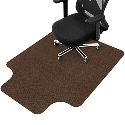 Hardwood/Tile Floor Chair Mat,Rolling Chair Mat,Protects Floors,Suitable for Home,Work,Game,Non-Slip Not Stuck Wheel,Easy to Clean,with Lip,Coffee(48"x36")