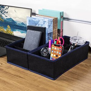 4-Pack Drawer Organizer Clothes - Neatly Store Socks, Belts, Bras & Underwear with Foldable Zip Lock Design & Non-Woven Fabric - Effortless Dresser Organizer