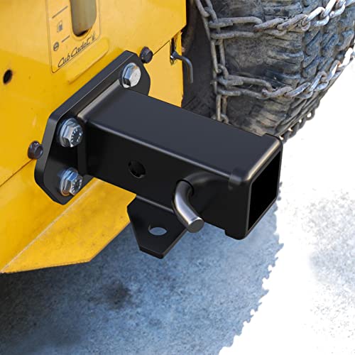 RBHAUTO 2” Bolt-on Trailer Hitch Receiver Tube, 2 inch Hitch Wall Mount, 2-inch Opening Hitch Receiver Plate Tube for Truck, Lawn Tractor, Implements, Wall or Barn(with Pin and Clip)