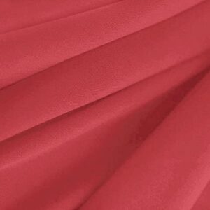 texco inc 60" wide solid interlock lining 100% polyester knit 2 way stretch/apparel, home/diy fabric, party decoration, deep coral 261 1 yard