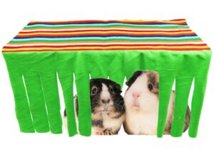 guinea pig hideout, guinea pig corner fleece forest habitat, guinea pig blankets curtain hammock, small animals cage accessories for ferret hammock hedgehog bunny rabbit hamster rat chinchillas