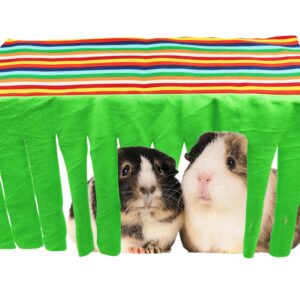 Guinea Pig Hideout, Guinea Pig Corner Fleece Forest Habitat, Guinea Pig Blankets Curtain Hammock, Small Animals Cage Accessories for Ferret Hammock Hedgehog Bunny Rabbit Hamster Rat Chinchillas