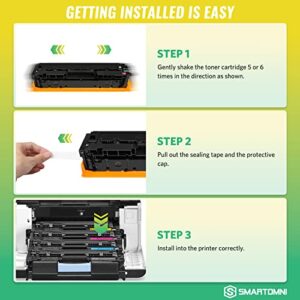 S SMARTOMNI Compatible Toner Cartridges Replacement for Canon 054 054H CRG-054H High Yield use for Canon Color imageCLASS LBP620 LBP622Cdw LBP623Cw MF640C MF641Cw MF642Cdw MF644cdw MF645Cx 4 Packs