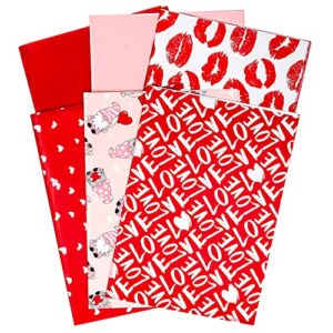 maypluss wrapping tissue paper - 90 sheets - valentines day design - 13.7 inch x 19.7 inch per sheet