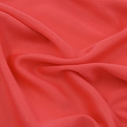 Texco Inc Polyester Interlock Lining 2 Way Stretch/Decoration, Apparel, Home/DIY Fabric, Coral #259 1 Yard