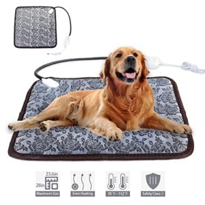 pstuiky Pet Electric Blanket Heating Soft Pad Three Gears Adjustable Temperature Electric Warmer Blanket Dog Cat Pad Waterproof Bite-Resistant Wire Mat 2022