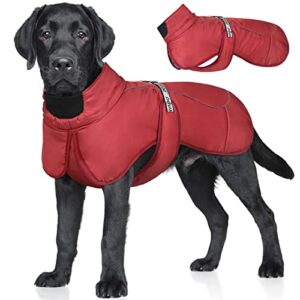 rozkitch extra warm dog coat reflective adjustable dog jacket dog winter coat with buckle fleece turtleneck dog jacket for cold weather soft winter coat for small medium extra large dogs